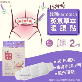 (已售完) 韓國Farmtech蒸氣草本暖腰貼2入 (1套3盒)